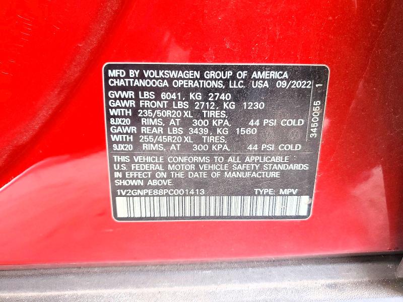 Aukcja sprzedaży 2023 Volkswagen Id.4, vin: 1V2GNPE88PC001413, numer aukcji: 59380106