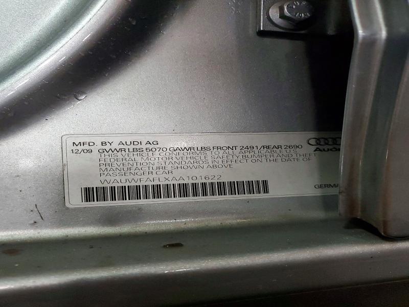 Продаж на аукціоні авто 2010 Audi A4, vin: WAUWFAFLXAA101622, номер лоту: 59985716