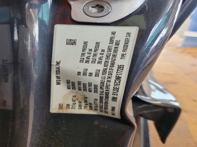 Продажа на аукционе авто 2022 Tesla Model 3, vin: 5YJ3E1EC3NF177285, номер лота: 60974786