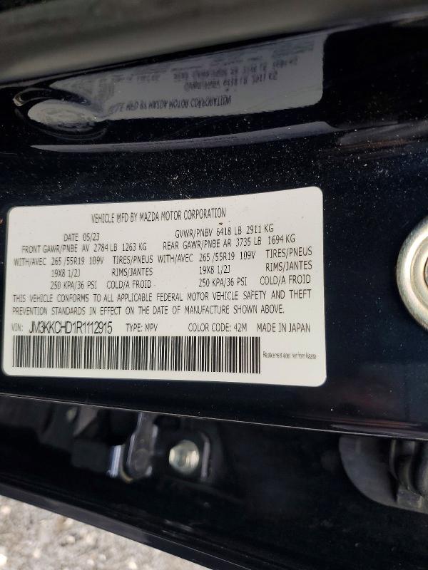 Продажа на аукционе авто 2024 Mazda Cx-90, vin: JM3KKCHD1R1112915, номер лота: 60632806