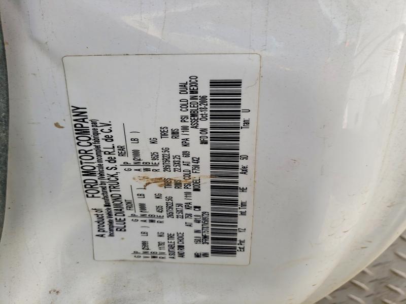 59997046 :رقم المزاد ، 3FRWF75T87V509729 vin ، 2007 Ford F750 مزاد بيع