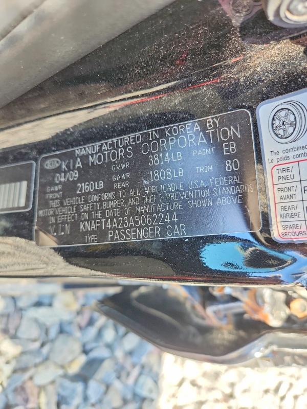2010 Kia Forte მანქანა იყიდება აუქციონზე, vin: KNAFT4A23A5062244, აუქციონის ნომერი: 60439596