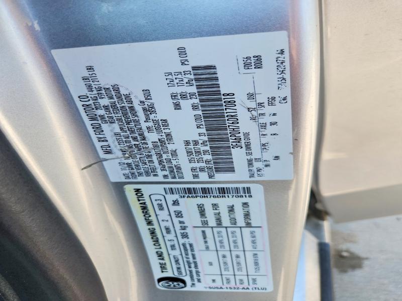 2013 Ford Fusion მანქანა იყიდება აუქციონზე, vin: 3FA6P0H76DR170818, აუქციონის ნომერი: 61984466