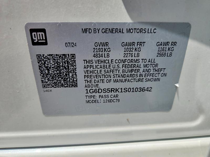 Aukcja sprzedaży 2025 Cadillac Ct5, vin: 1G6DS5RK1S0103642, numer aukcji: 61751696