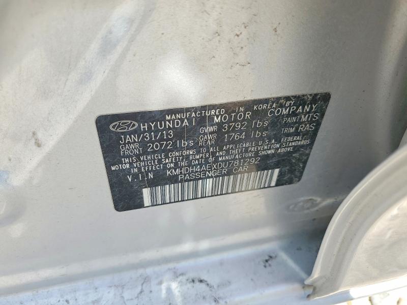 Aukcja sprzedaży 2013 Hyundai Elantra, vin: KMHDH4AEXDU781292, numer aukcji: 60036606