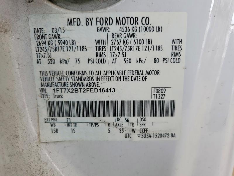 Aukcja sprzedaży 2015 Ford F250, vin: 1FT7X2BT2FED16413, numer aukcji: 62506216