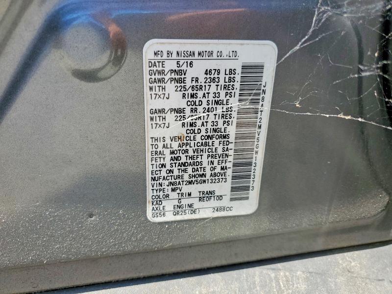 Продажа на аукционе авто 2016 Nissan Rogue, vin: JN8AT2MV5GW132373, номер лота: 63411206