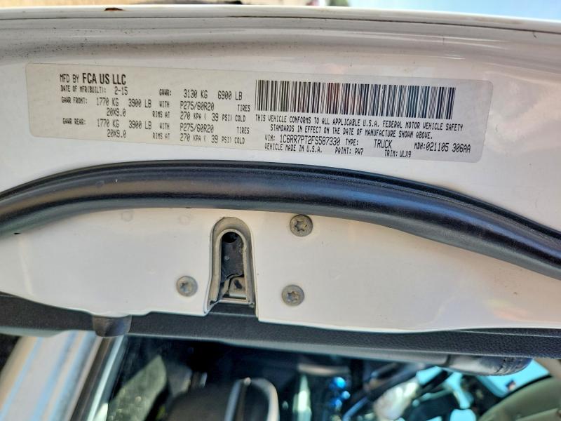 59294986 :رقم المزاد ، 1C6RR7PT2FS587330 vin ، 2015 Ram 1500 مزاد بيع