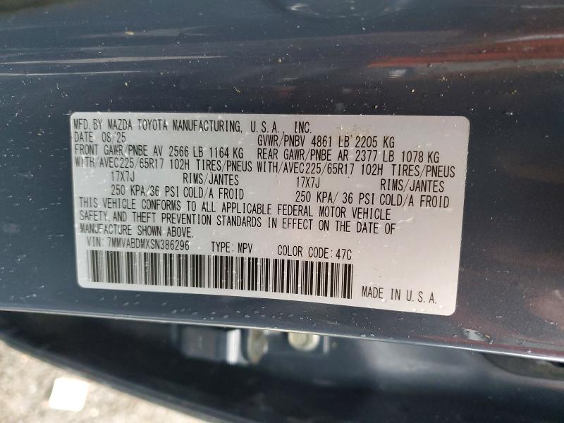 Aukcja sprzedaży 2025 Mazda Cx-50, vin: 7MMVABDMXSN386296, numer aukcji: 54339956