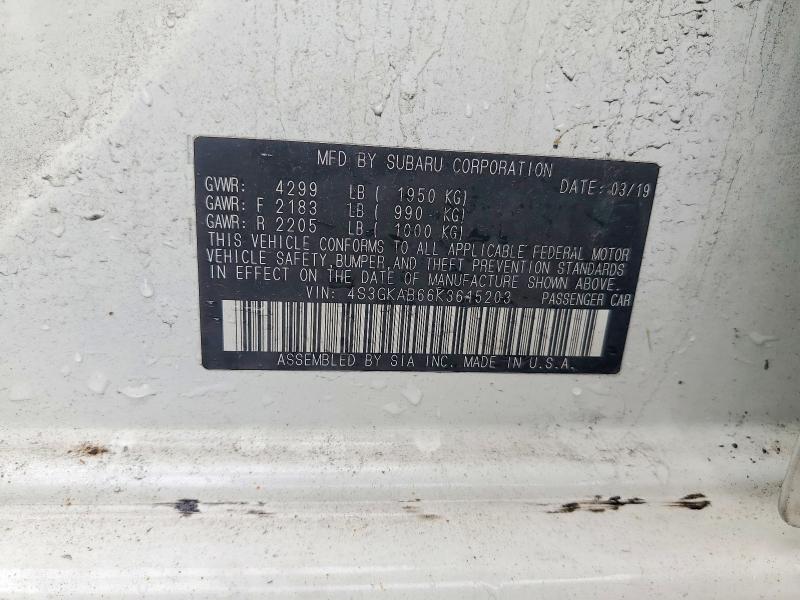 Продаж на аукціоні авто 2019 Subaru Impreza, vin: 4S3GKAB66K3615203, номер лоту: 63057266