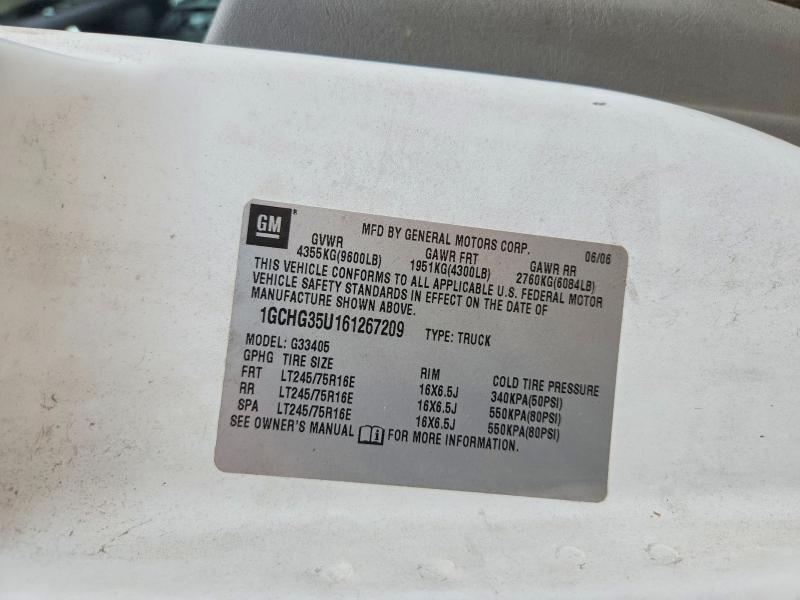 Продажа на аукционе авто 2006 Chevrolet Express 3500, vin: 1GCHG35U161267209, номер лота: 61309056