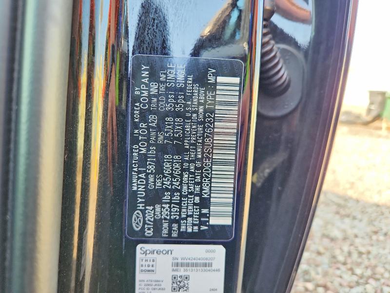 2025 Hyundai Palisade მანქანა იყიდება აუქციონზე, vin: KM8R2DGE2SU876232, აუქციონის ნომერი: 59382226