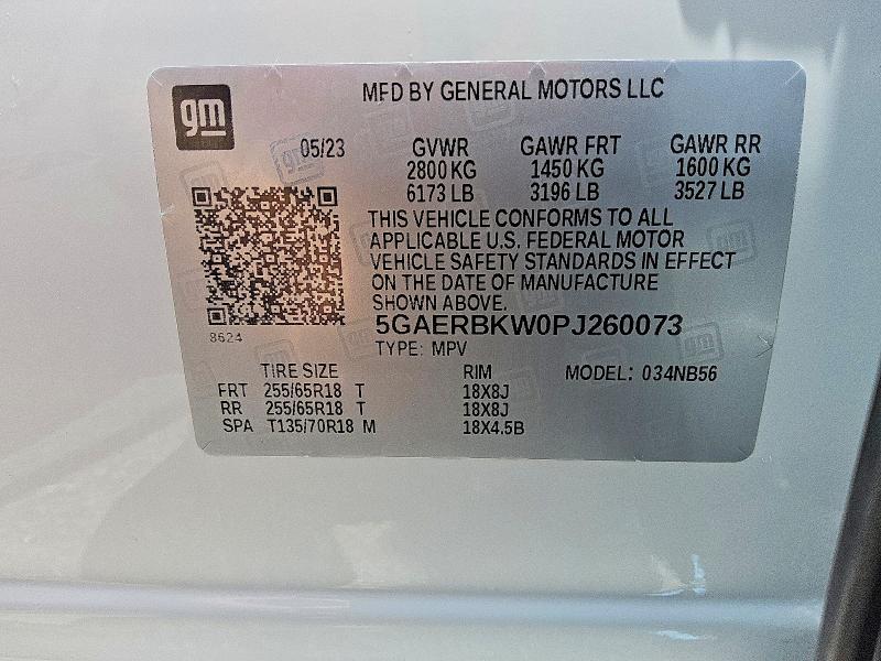 60569576 :رقم المزاد ، 5GAERBKW0PJ260073 vin ، 2023 Buick Enclave مزاد بيع