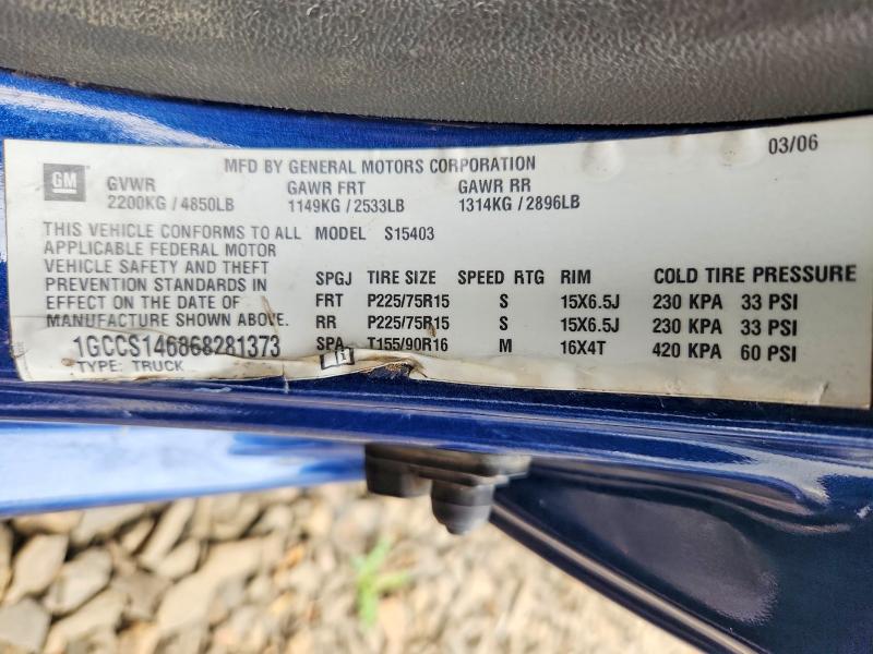Продажа на аукционе авто 2006 Chevrolet Colorado, vin: 1GCCS146868281373, номер лота: 59163786