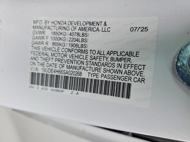Продаж на аукціоні авто 2025 Acura Integra, vin: 19UDE4H66SA020268, номер лоту: 59226696