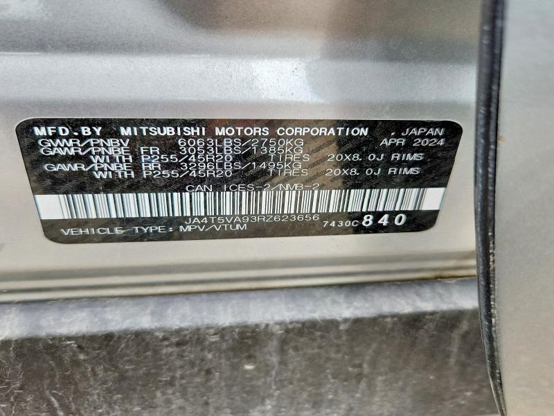 Продаж на аукціоні авто 2024 Mitsubishi Outlander, vin: JA4T5VA93RZ623656, номер лоту: 85624055