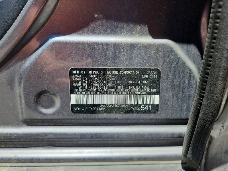 Aukcja sprzedaży 2019 Mitsubishi Outlander, vin: JA4AZ3A35KZ046212, numer aukcji: 63323706