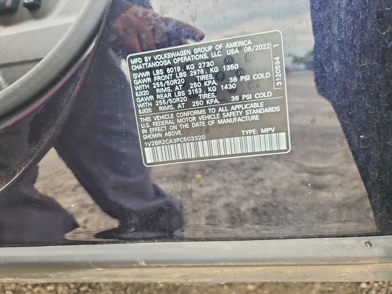 63031356 :رقم المزاد ، 1V2BR2CA3PC503320 vin ، 2023 Volkswagen Atlas مزاد بيع