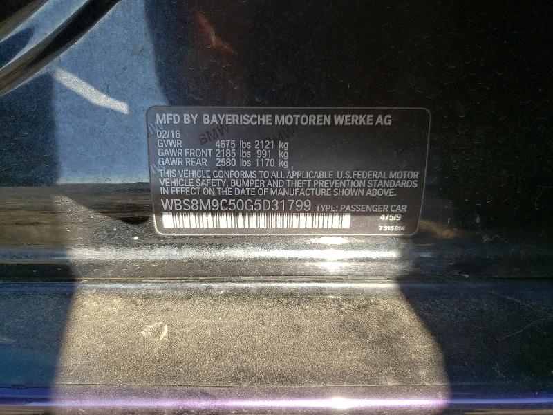 2016 Bmw M3 მანქანა იყიდება აუქციონზე, vin: WBS8M9C50G5D31799, აუქციონის ნომერი: 61692706