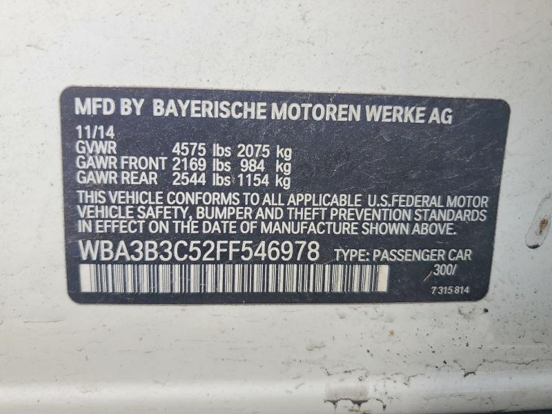 Продаж на аукціоні авто 2015 Bmw 328, vin: WBA3B3C52FF546978, номер лоту: 60415046