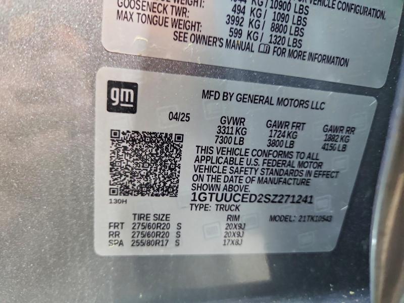 Продажа на аукционе авто 2025 Gmc Sierra, vin: 1GTUUCED2SZ271241, номер лота: 85980145