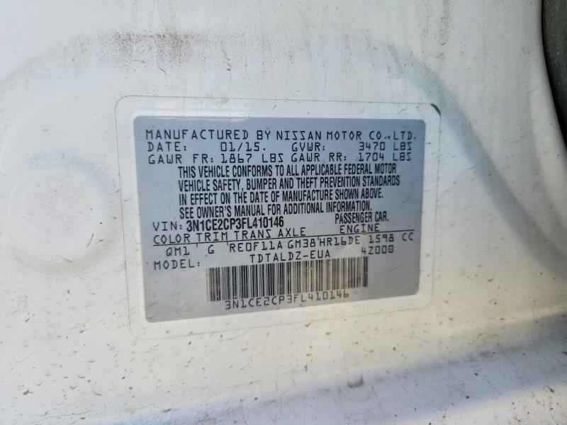 Продаж на аукціоні авто 2015 Nissan Versa Note, vin: 3N1CE2CP3FL410146, номер лоту: 59343406
