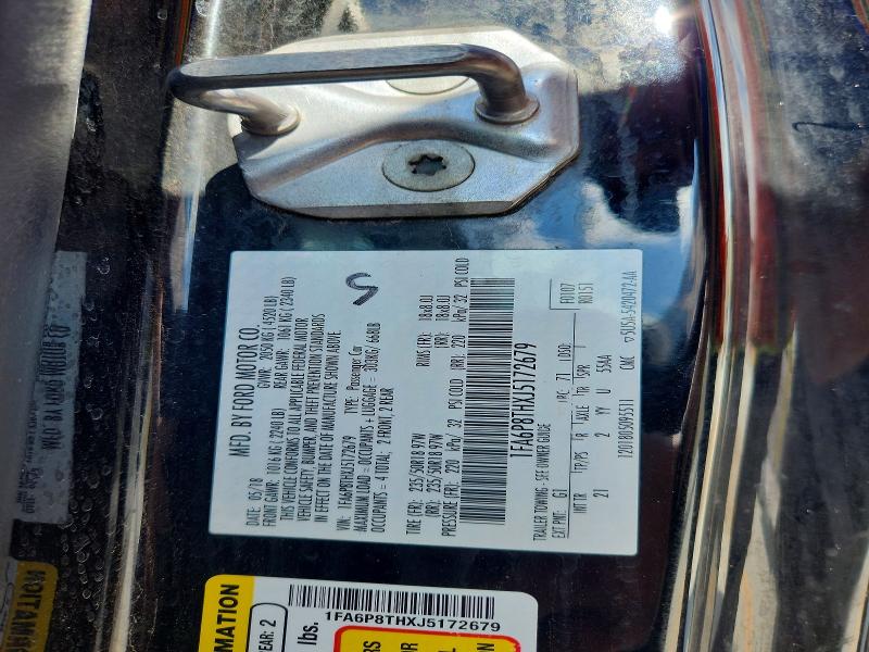 Aukcja sprzedaży 2018 Ford Mustang, vin: 1FA6P8THXJ5172679, numer aukcji: 61757776