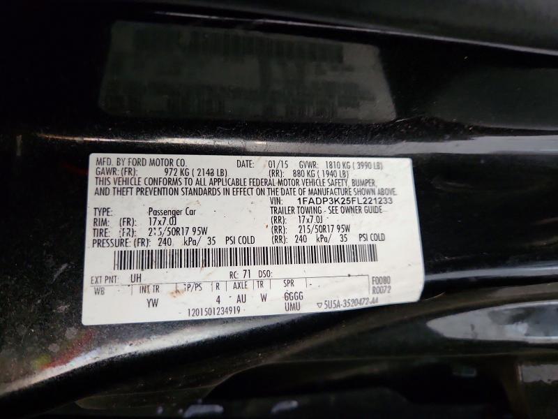 Продажа на аукционе авто 2015 Ford Focus, vin: 1FADP3K25FL221233, номер лота: 62881486