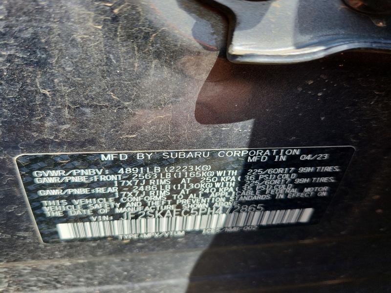 63413136 :رقم المزاد ، JF2SKAEC5PH472865 vin ، 2023 Subaru Forester مزاد بيع