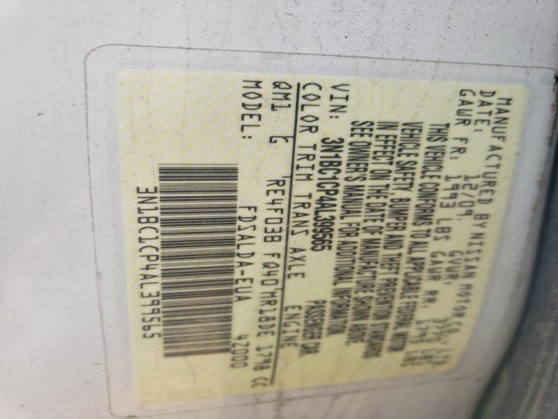 2010 Nissan Versa მანქანა იყიდება აუქციონზე, vin: 3N1BC1CP4AL399565, აუქციონის ნომერი: 60651746