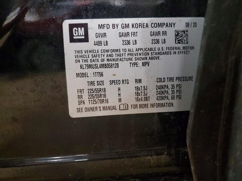 Продаж на аукціоні авто 2021 Chevrolet Trailblazer, vin: KL79MUSL4MB058128, номер лоту: 59649046