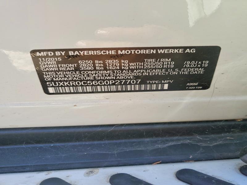 Auction sale of the 2016 Bmw X5, vin: 5UXKR0C56G0P27707, lot number: 60447256