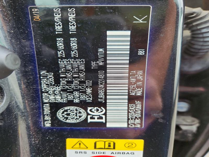 61293196 :رقم المزاد ، JTJBARBZ4K2214810 vin ، 2019 Lexus Nx 300 مزاد بيع