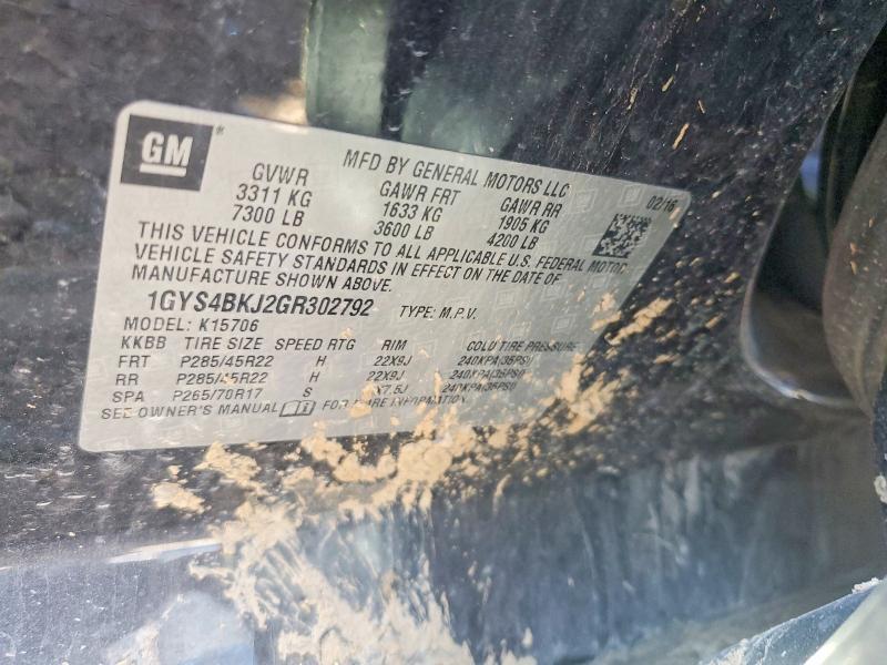 Aukcja sprzedaży 2016 Cadillac Escalade, vin: 1GYS4BKJ2GR302792, numer aukcji: 59362676