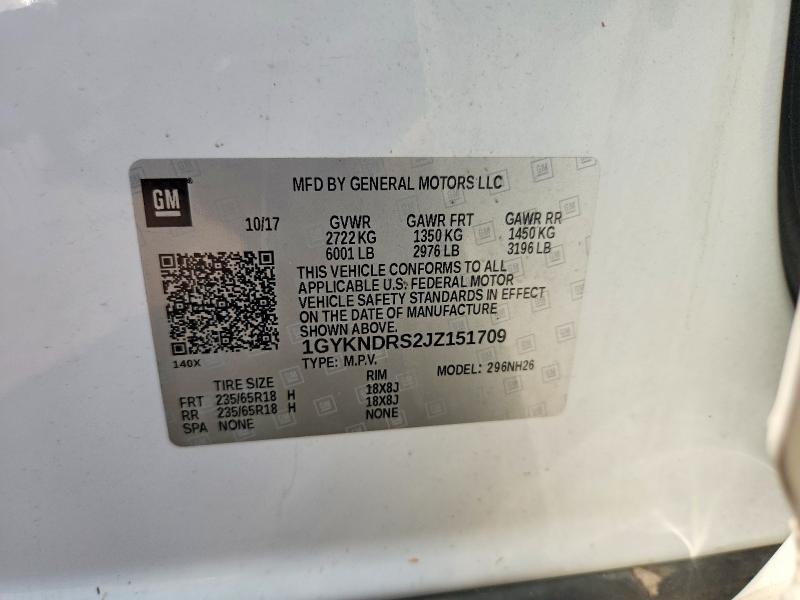 Aukcja sprzedaży 2018 Cadillac Xt5, vin: 1GYKNDRS2JZ151709, numer aukcji: 61005746