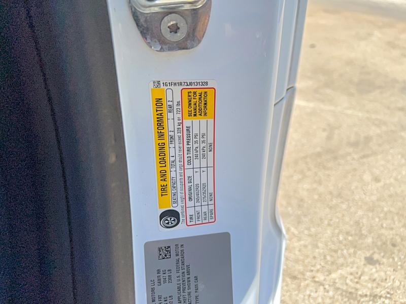 63213406 :رقم المزاد ، 1G1FH1R73J0131328 vin ، 2018 Chevrolet Camaro مزاد بيع