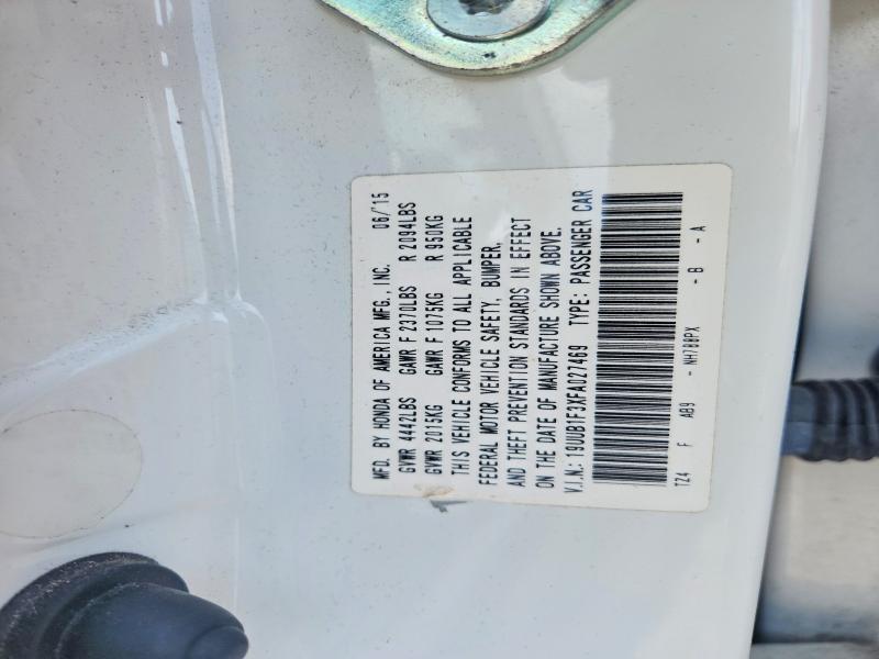 59677976 :رقم المزاد ، 19UUB1F3XFA027469 vin ، 2015 Acura Tlx مزاد بيع