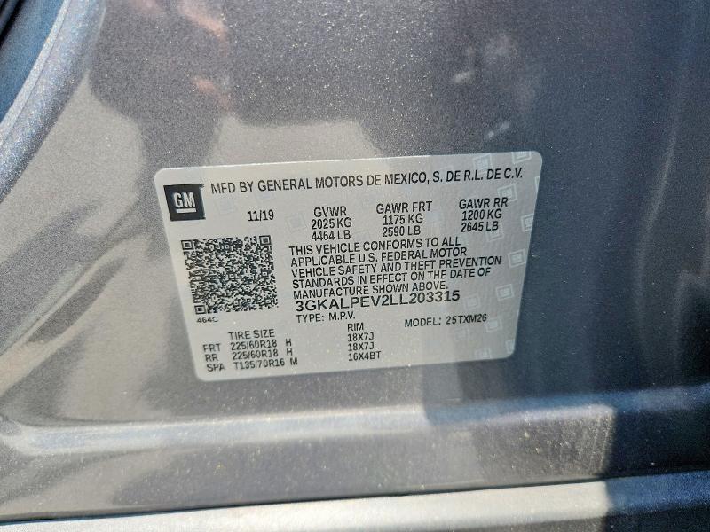 63024916 :رقم المزاد ، 3GKALPEV2LL203315 vin ، 2020 Gmc Terrain مزاد بيع