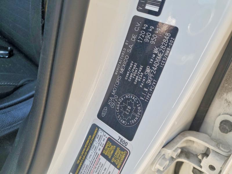 Продажа на аукционе авто 2021 Kia Forte, vin: 3KPF24AD6ME282848, номер лота: 61600546