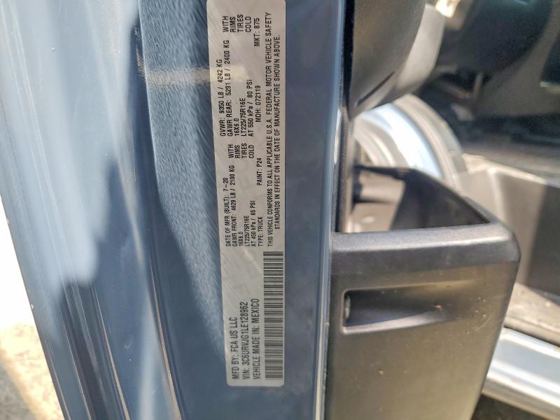 59745896 :رقم المزاد ، 3C6URVJG1LE128962 vin ، 2020 Ram Promaster 3500 مزاد بيع