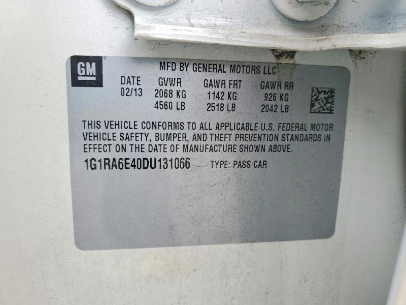 63161636 :رقم المزاد ، 1G1RA6E40DU131066 vin ، 2013 Chevrolet Volt مزاد بيع