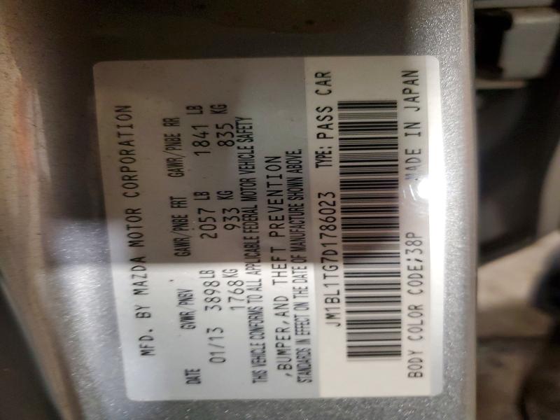 Aukcja sprzedaży 2013 Mazda 3, vin: JM1BL1TG7D1786023, numer aukcji: 61238936