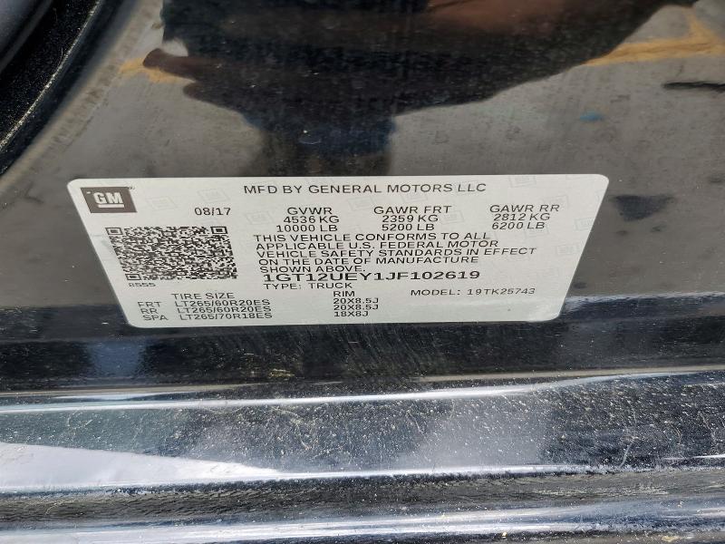 Продаж на аукціоні авто 2018 Gmc Sierra, vin: 1GT12UEY1JF102619, номер лоту: 62087096