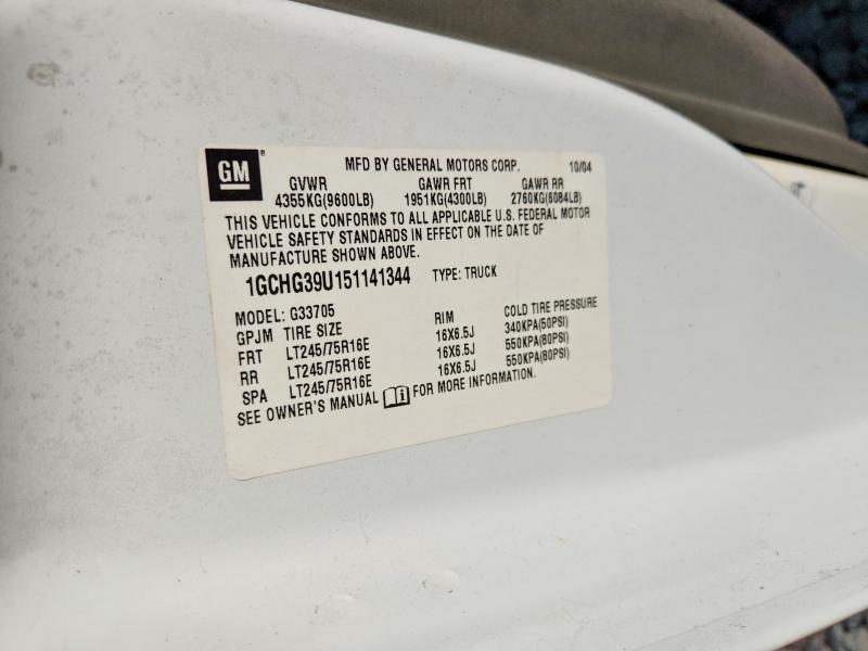 Продажа на аукционе авто 2005 Chevrolet Express G3500, vin: 1GCHG39U151141344, номер лота: 59219506