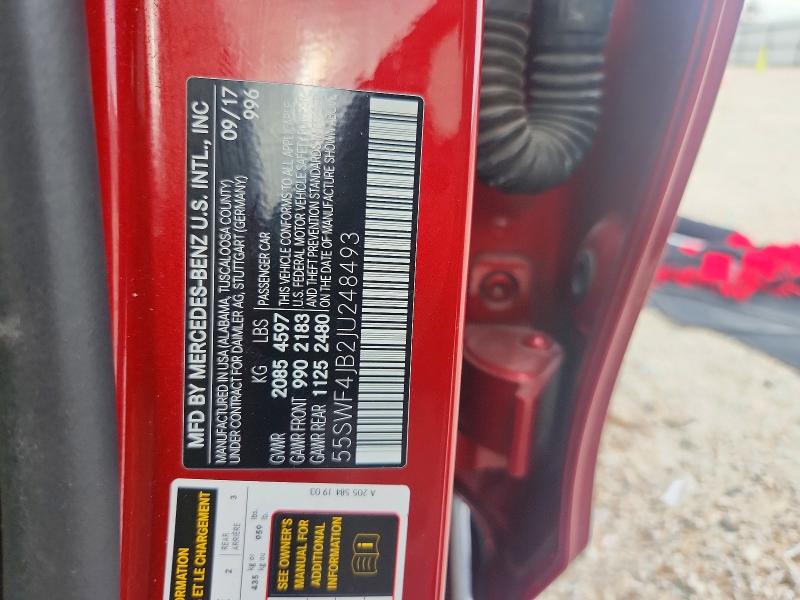 Aukcja sprzedaży 2018 Mercedes-benz C, vin: 55SWF4JB2JU248493, numer aukcji: 60319586