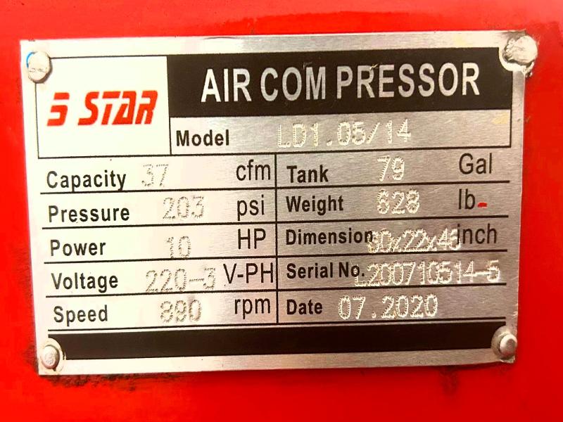 Auction sale of the 2020 Others 2020 Air Compressor, vin: L2007105145, lot number: 63486536