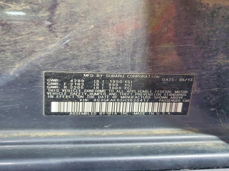 Продажа на аукционе авто 2017 Subaru Impreza, vin: 4S3GKAK65H3620417, номер лота: 62682446
