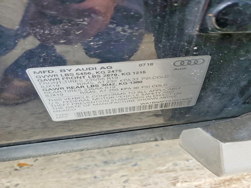 Aukcja sprzedaży 2018 Audi Q5, vin: WA1BNAFY3J2214963, numer aukcji: 59626186