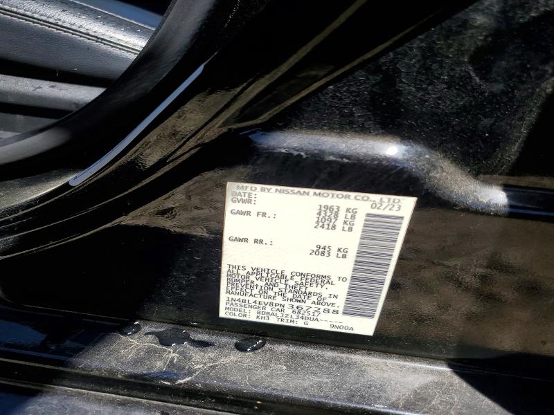 Продажа на аукционе авто 2023 Nissan Altima, vin: 1N4BL4EV8PN367288, номер лота: 60490686