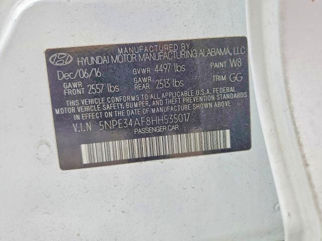 Aukcja sprzedaży 2017 Hyundai Sonata, vin: 5NPE34AF8HH535017, numer aukcji: 62154286
